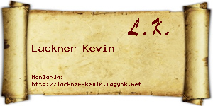 Lackner Kevin névjegykártya